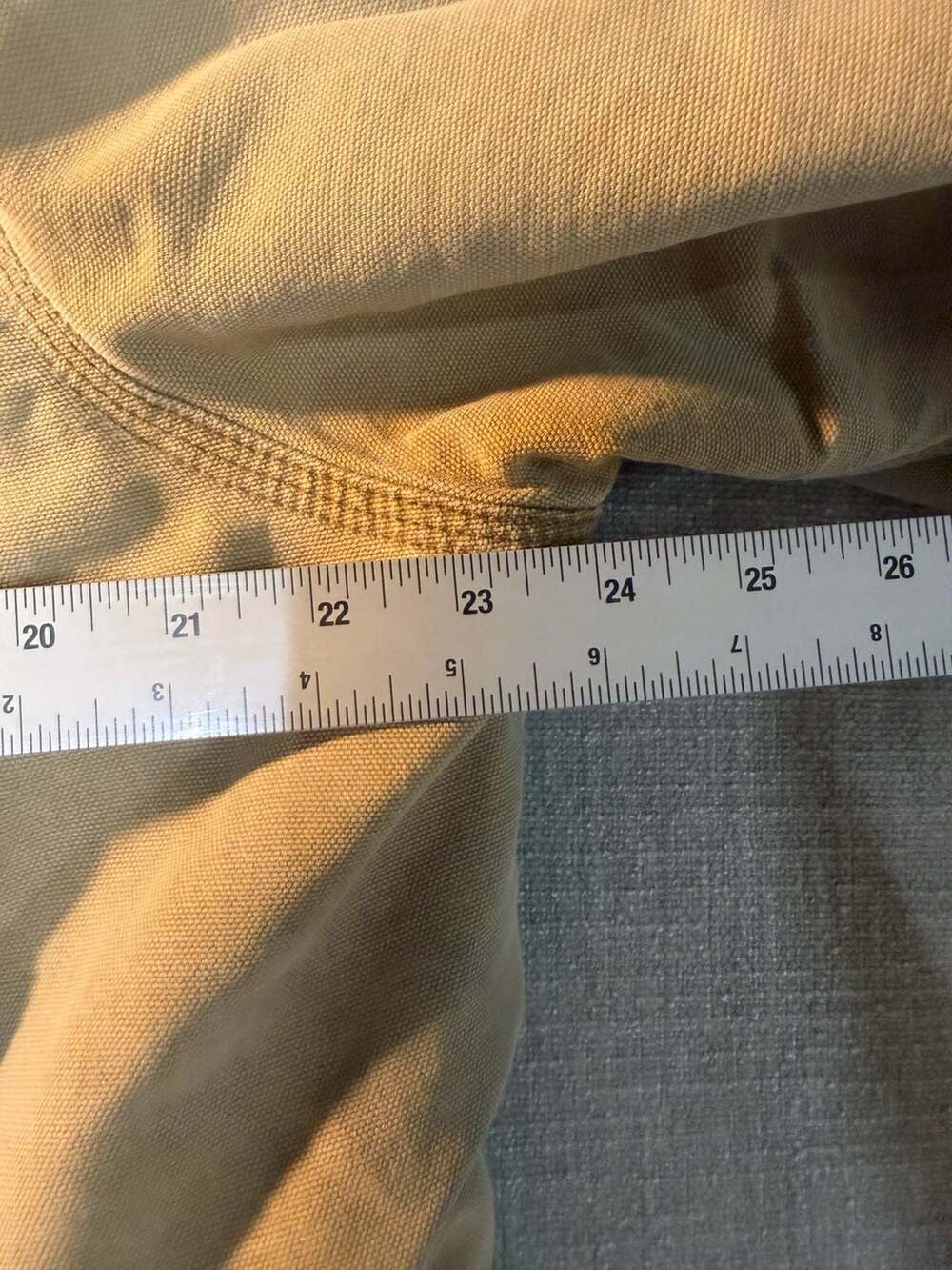 Vintage Carhartt Duck Canvas Quilt-Lined Chore Coat with Corduroy Collar - Picture 9 of 15